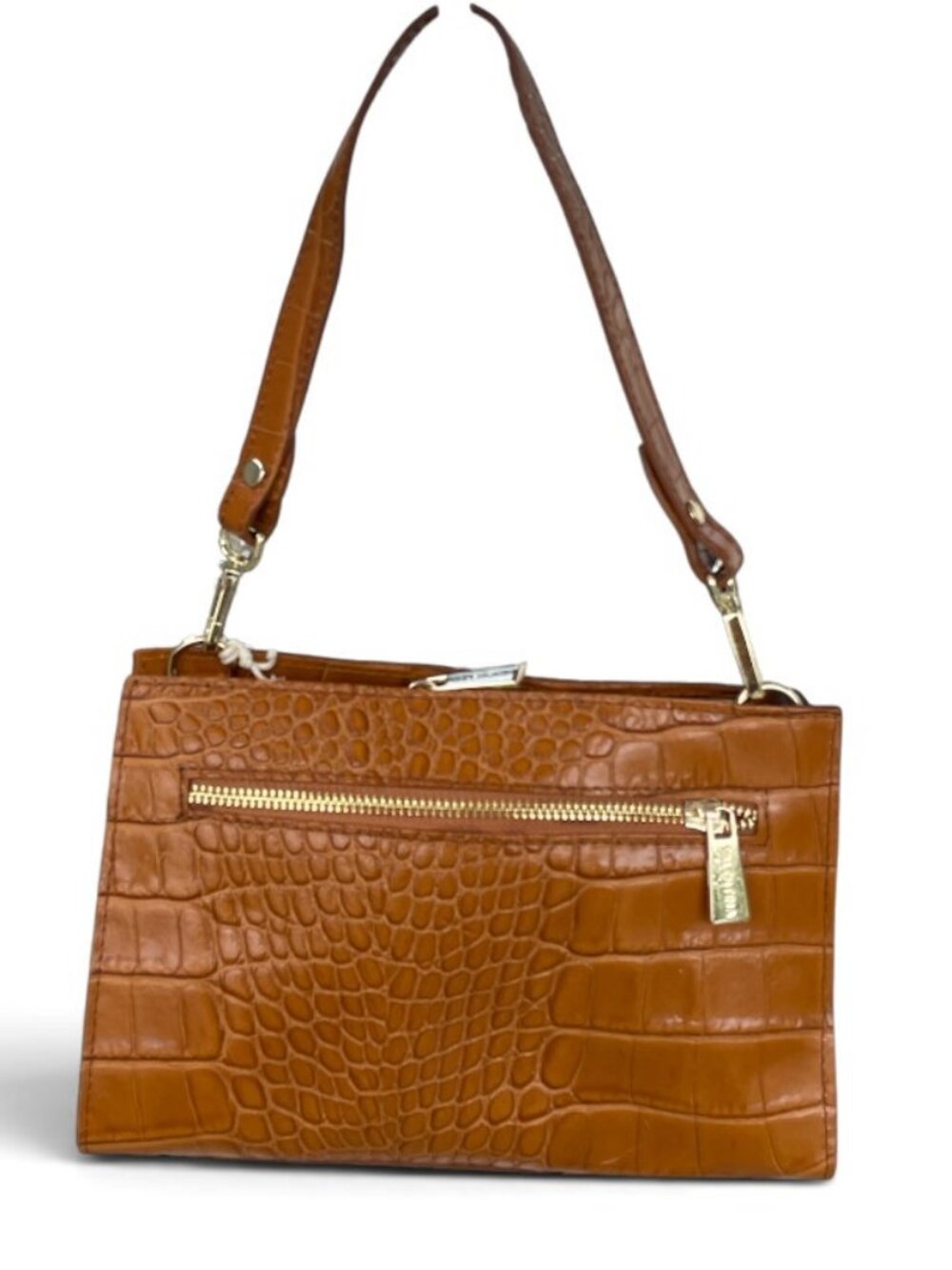 NWT Valentina Croc Embossed Leather Crossbody Bag - Picture 5 of 8